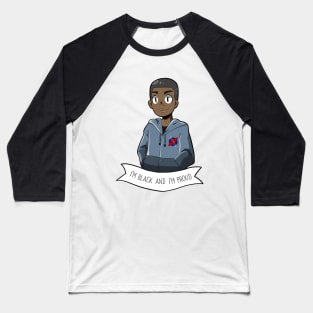 Black Lives Matter Male Cartoon Baseball T-Shirt